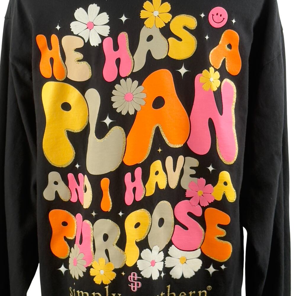 Simply Southern Long Sleeve Flower Hippie Christian T-Shirt Spiritual